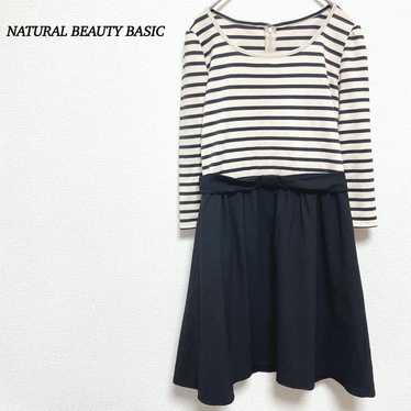 [NATURAL BEAUTY BASIC] Striped Knee-Length Dress w