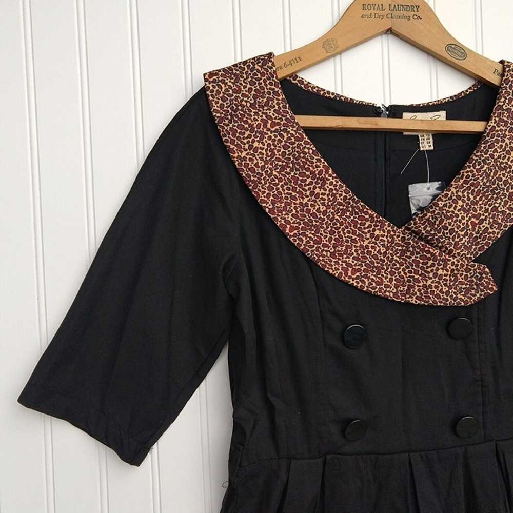 Lindy Bop Winnie Leopard Print Vamp Dress Size M … - image 4