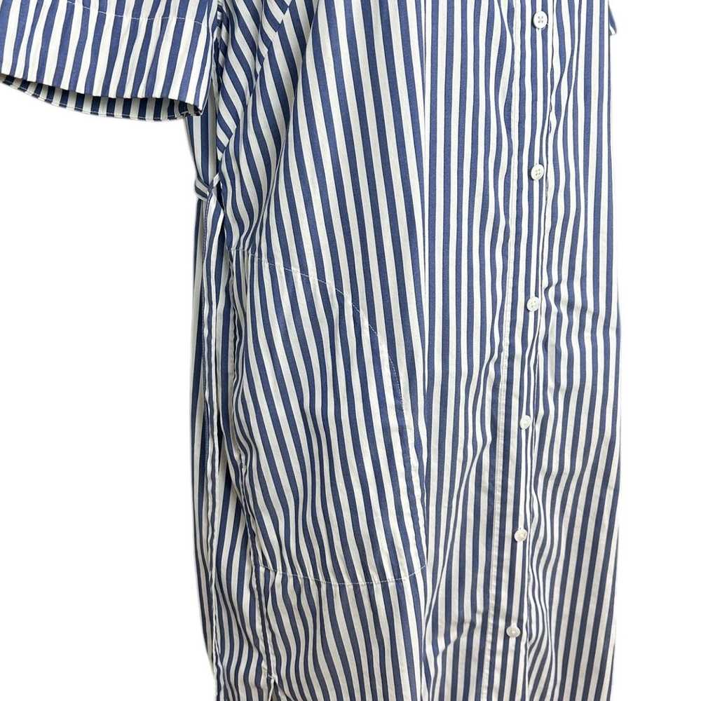 Kit & Ace Blue Stripe Maxi Shirt Dress M/L - image 3