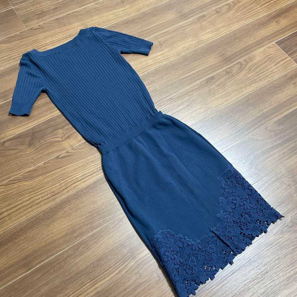 Mystrada 5-minute sleeve lace hem knit dress - image 12