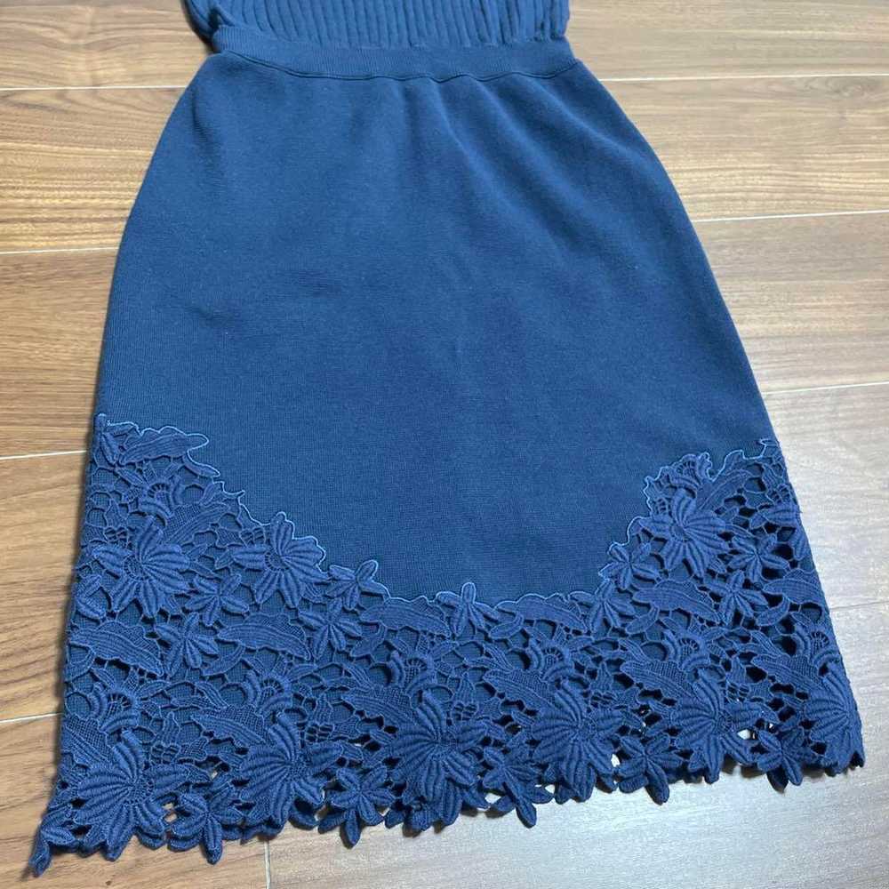 Mystrada 5-minute sleeve lace hem knit dress - image 5