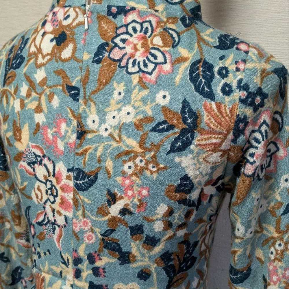 KAREN WALKER Wool Floral Long-Sleeve Dress Retro … - image 10