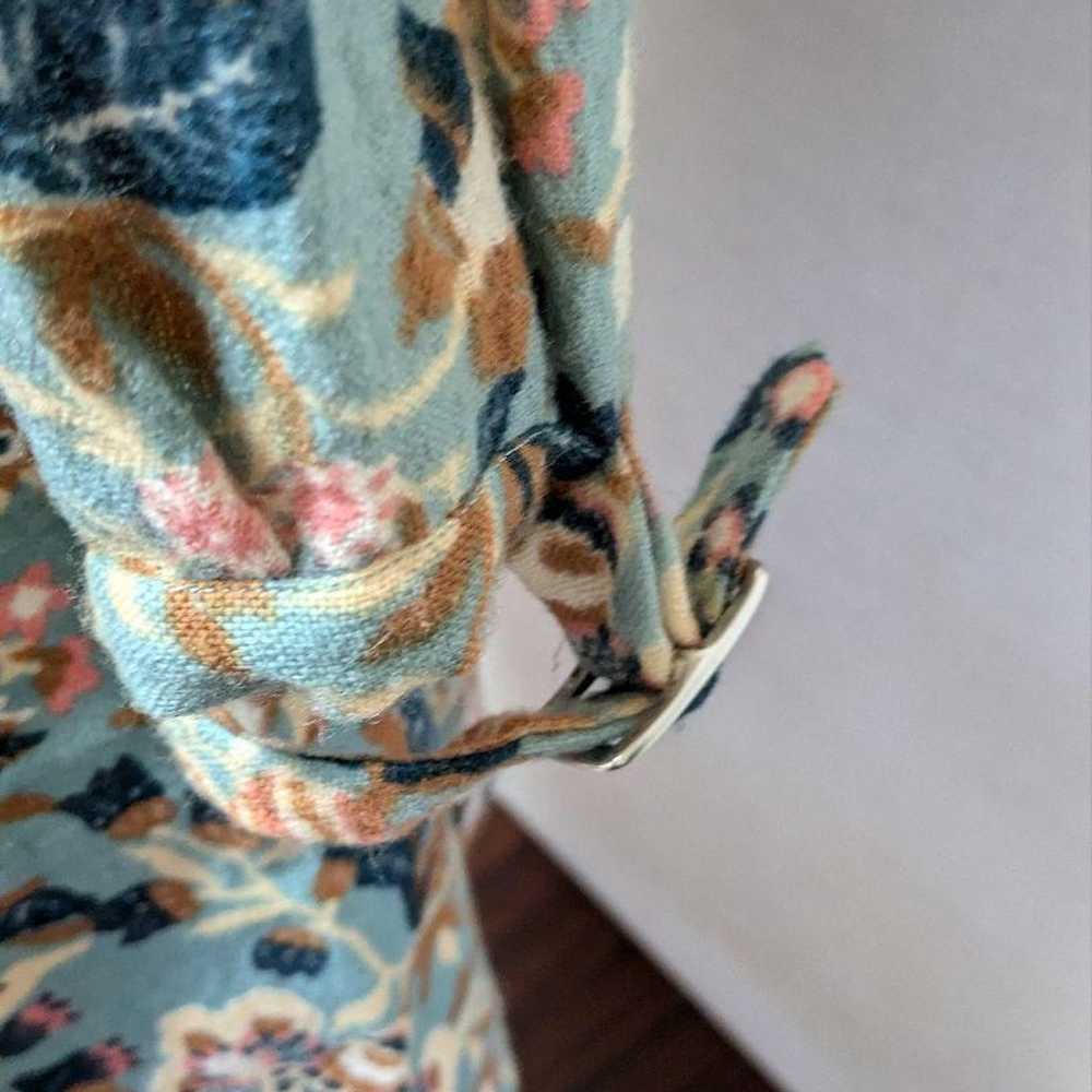 KAREN WALKER Wool Floral Long-Sleeve Dress Retro … - image 12