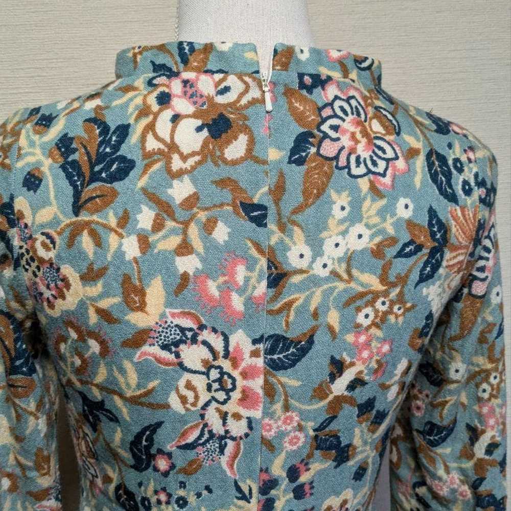 KAREN WALKER Wool Floral Long-Sleeve Dress Retro … - image 6