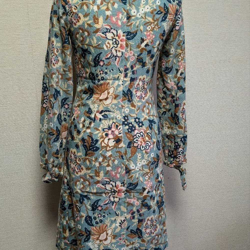 KAREN WALKER Wool Floral Long-Sleeve Dress Retro … - image 7