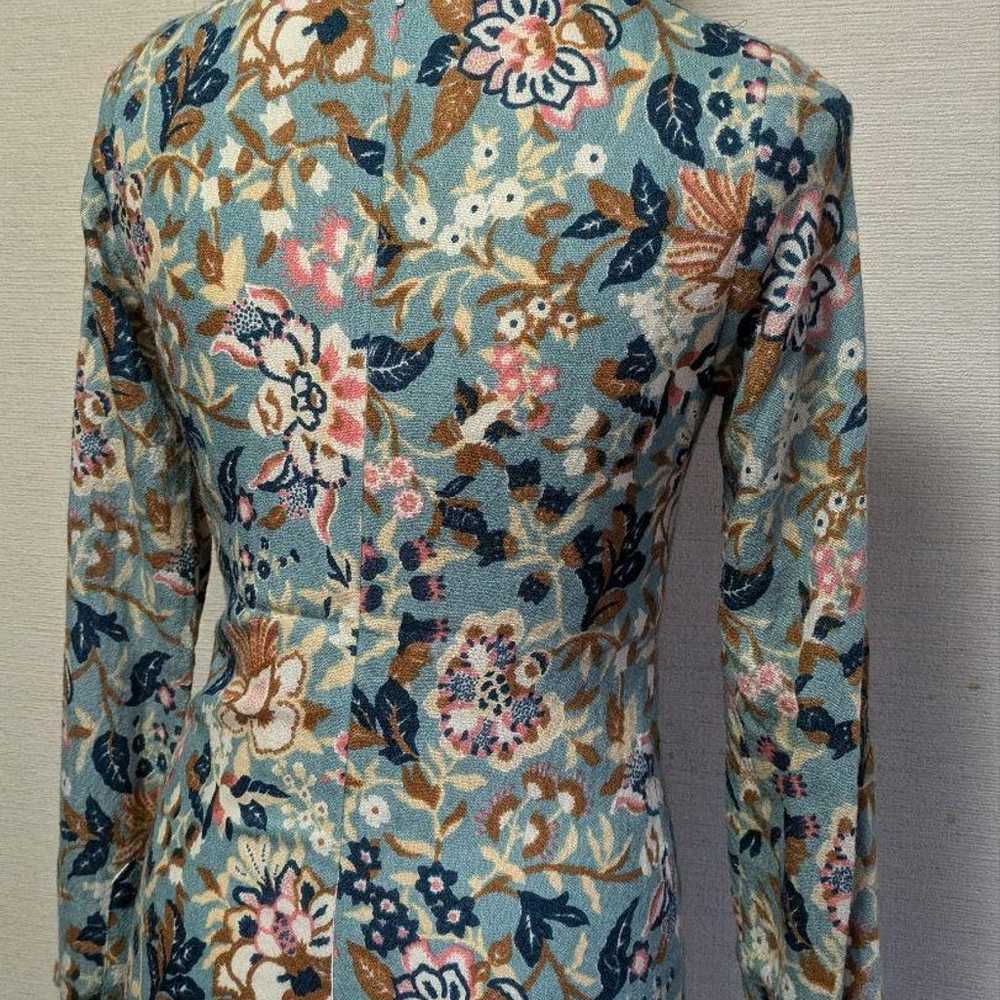 KAREN WALKER Wool Floral Long-Sleeve Dress Retro … - image 9