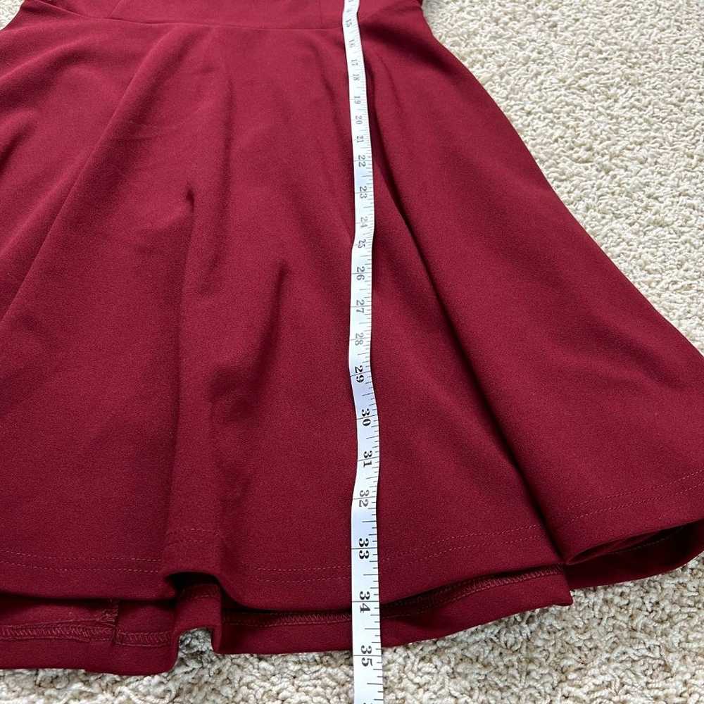 LULUS Call Back Wine Red Backless Skater Dress La… - image 12