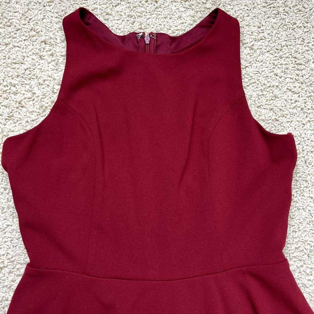 LULUS Call Back Wine Red Backless Skater Dress La… - image 4