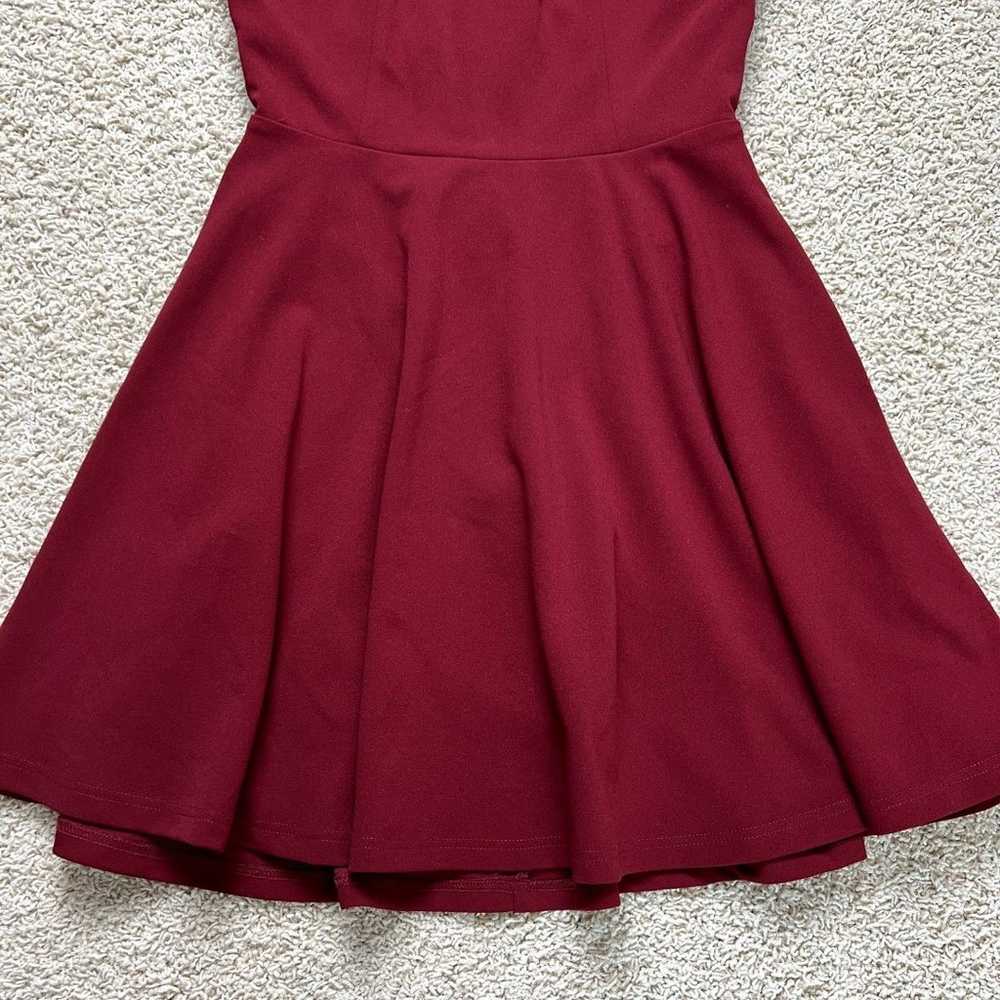 LULUS Call Back Wine Red Backless Skater Dress La… - image 5