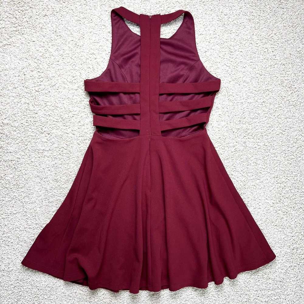 LULUS Call Back Wine Red Backless Skater Dress La… - image 6