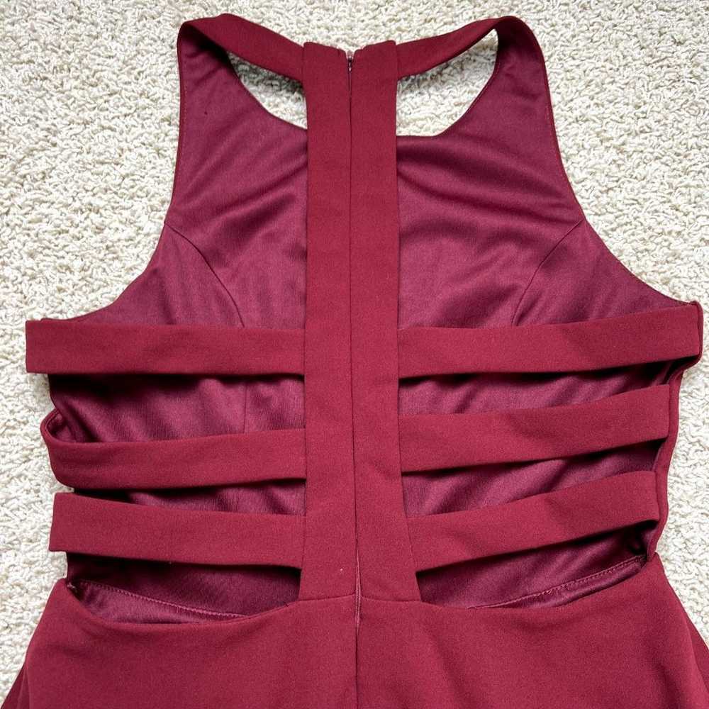 LULUS Call Back Wine Red Backless Skater Dress La… - image 7