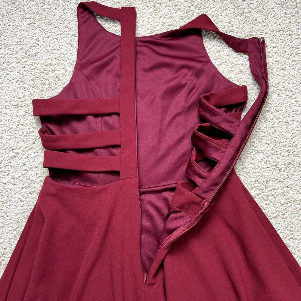 LULUS Call Back Wine Red Backless Skater Dress La… - image 8