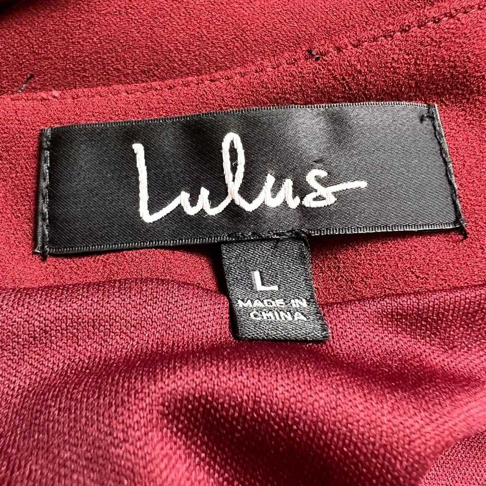 LULUS Call Back Wine Red Backless Skater Dress La… - image 9