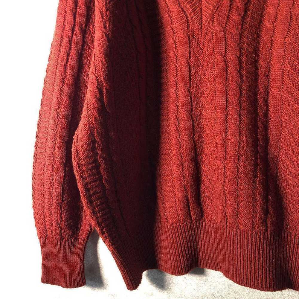 [Vintage] Cable Knit V-Neck Sweater Made in Japan… - image 6