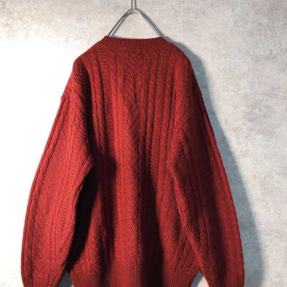 [Vintage] Cable Knit V-Neck Sweater Made in Japan… - image 7