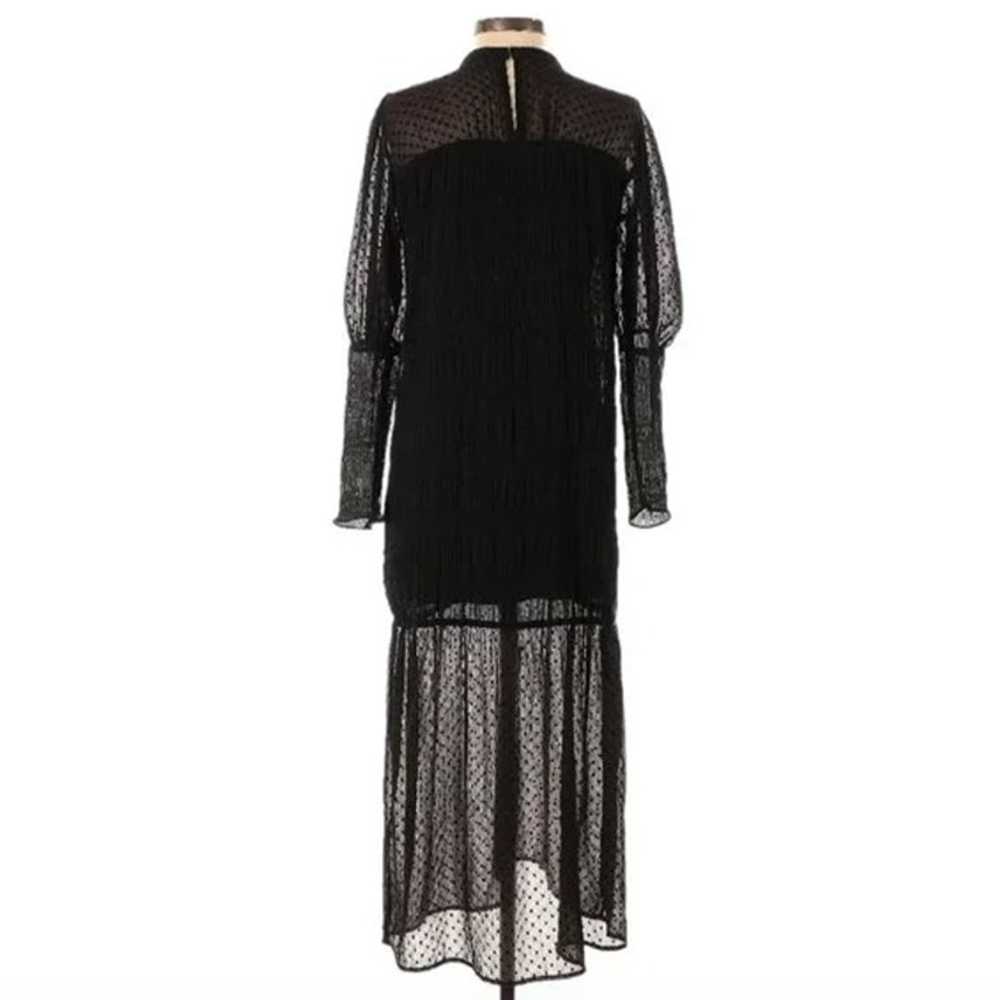 Zara Long Sleeve Sheer Black Maxi Dress - image 2