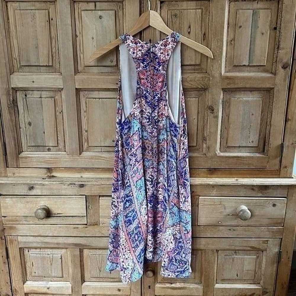 Lavender Brown Small Printed Tank Top Dress Orang… - image 7