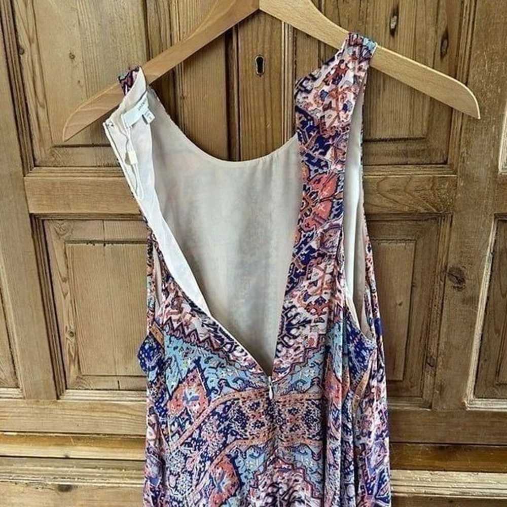 Lavender Brown Small Printed Tank Top Dress Orang… - image 9