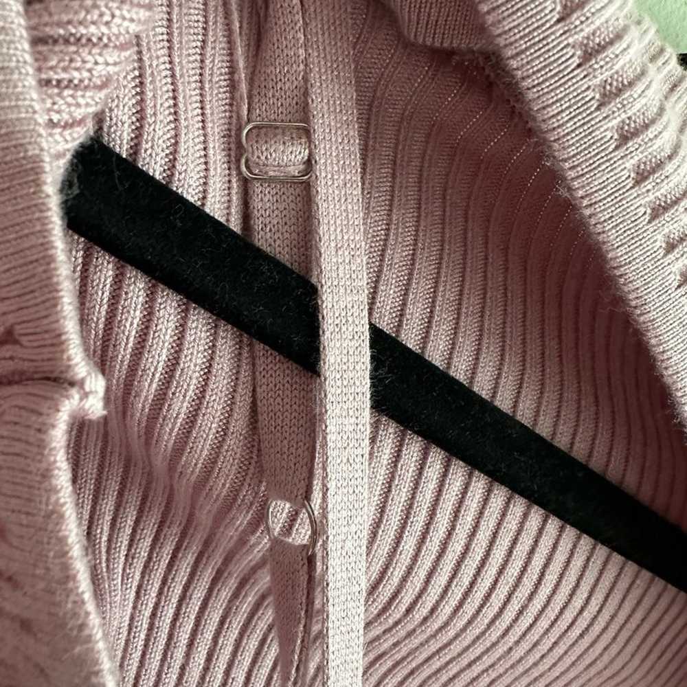 House of Harlow Ribbed Dusty Rose Pink Sweater Dr… - image 5