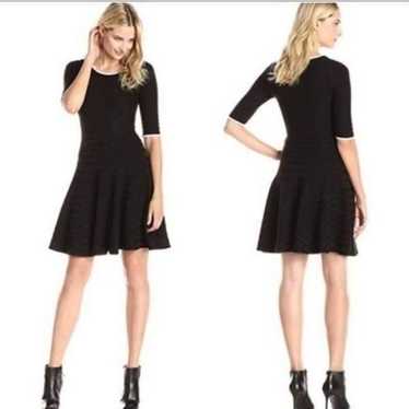 IVANKA TRUMP Ribbed Knit Fit and Flare dress