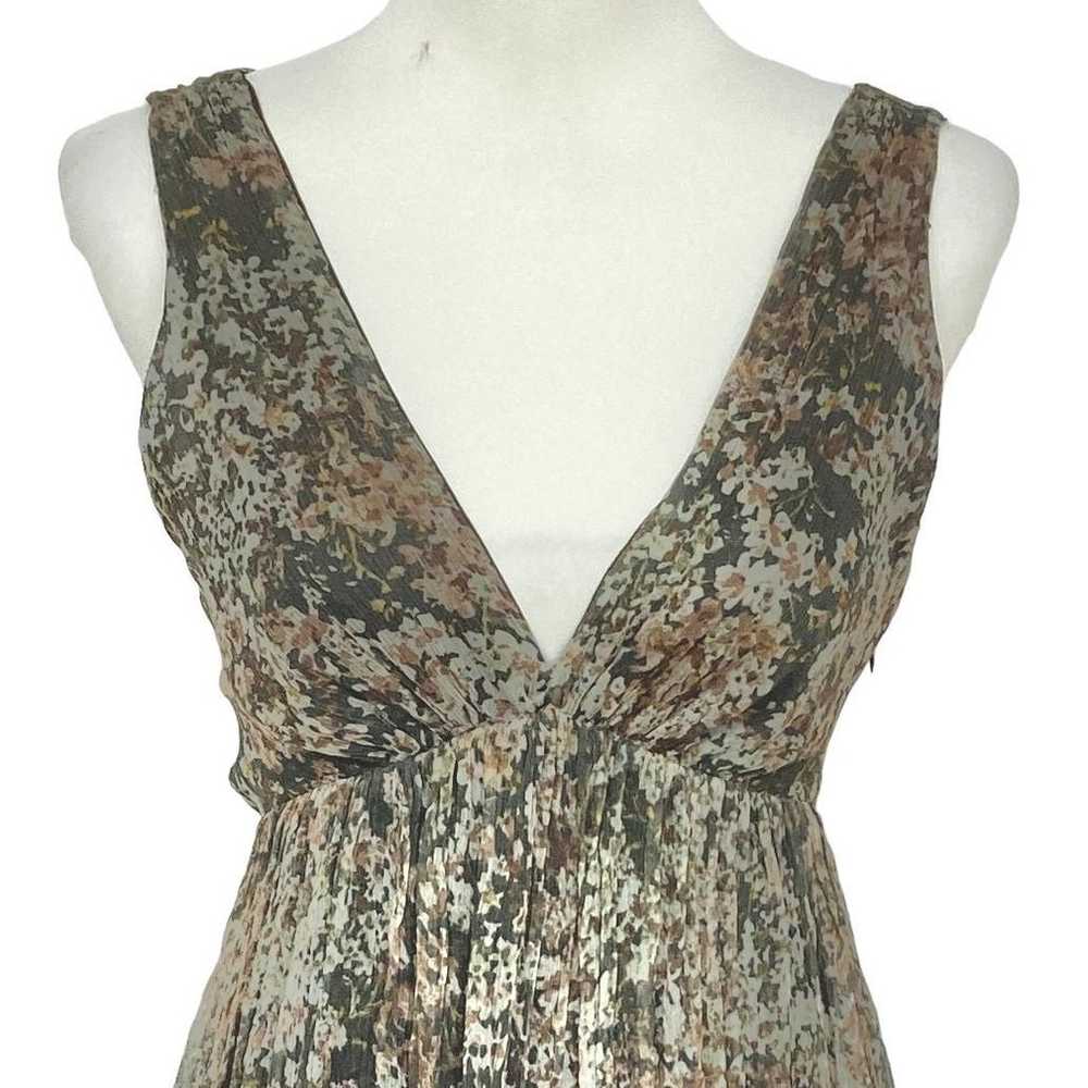 ZARA BASIC Dress Camisole Silk Floral Print MTK7-… - image 2