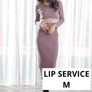 LIP SERVICE Cache-Coeur Bicolor Rib Knit Dress - image 1