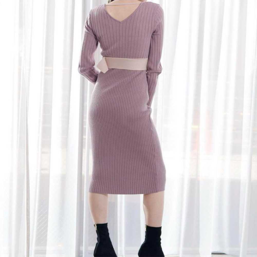 LIP SERVICE Cache-Coeur Bicolor Rib Knit Dress - image 2