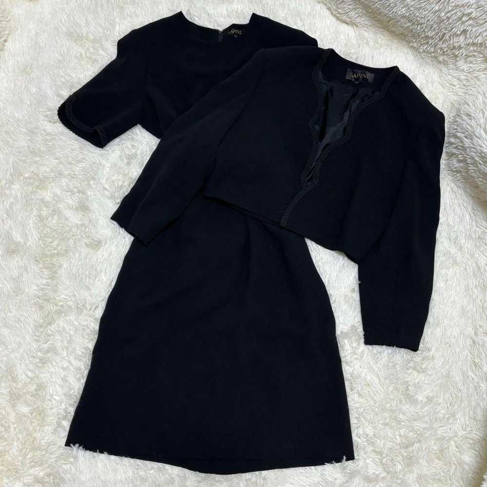 LAPINE Black Formal Set Up One-piece Dress Belt F… - image 1