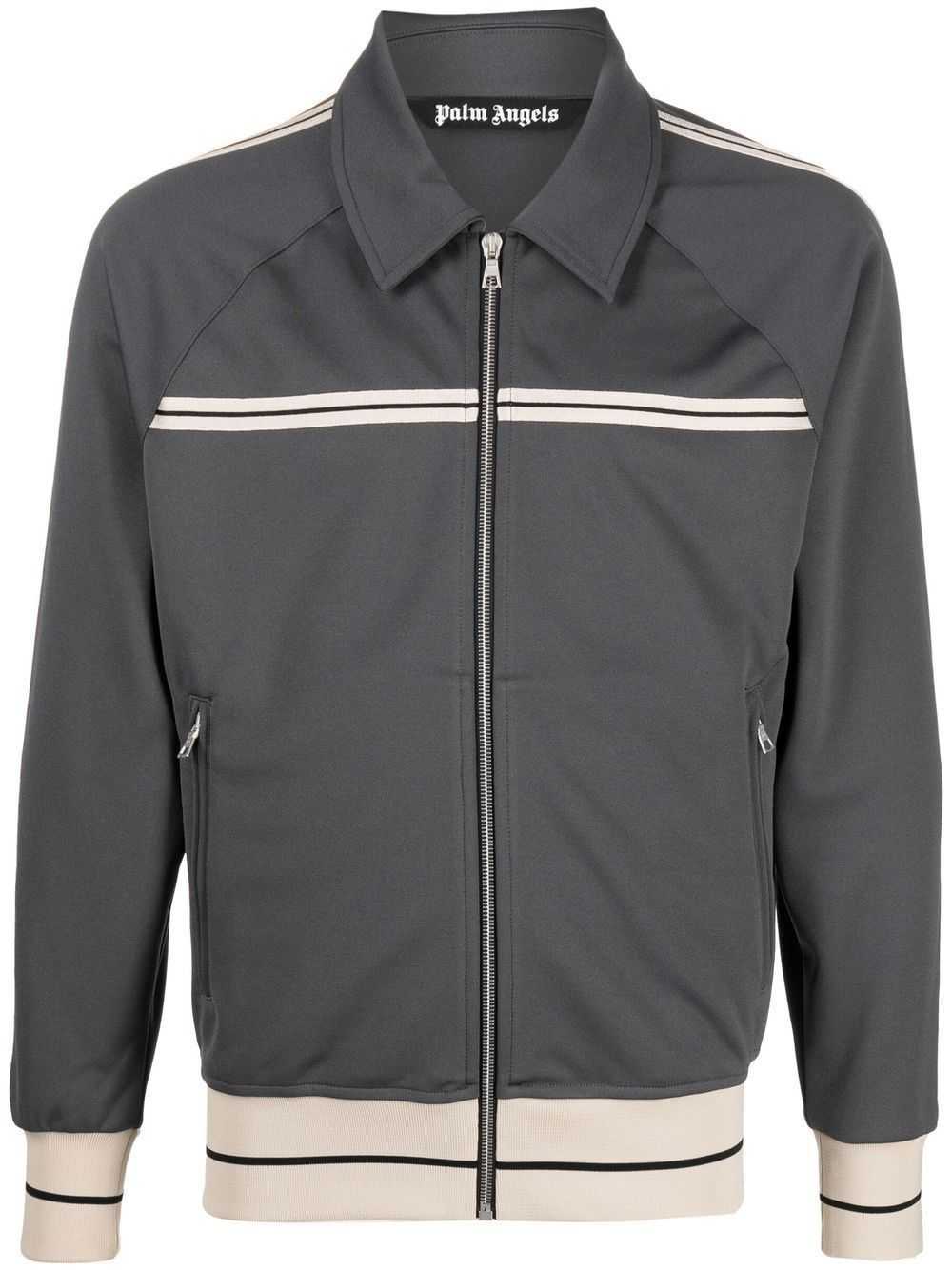 Palm Angels o1mle1124 Track Jacket in Dark Grey/O… - image 1