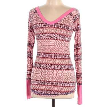 Free People Vintage Pink Nordic Henley