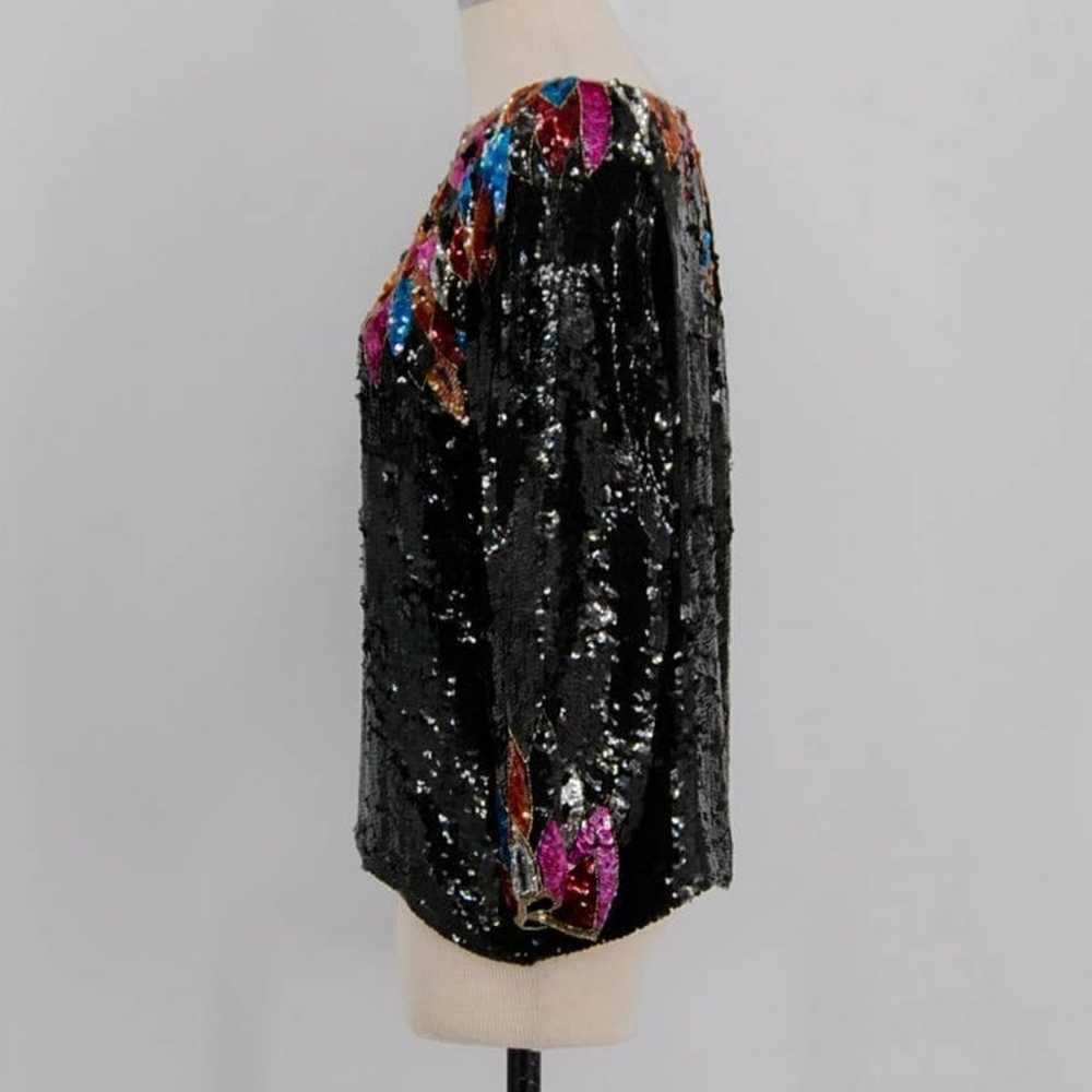 Vintage Sequins Beaded Silk Neiman Marcus Judith … - image 2