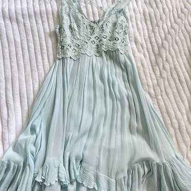 Blue free people lace dress