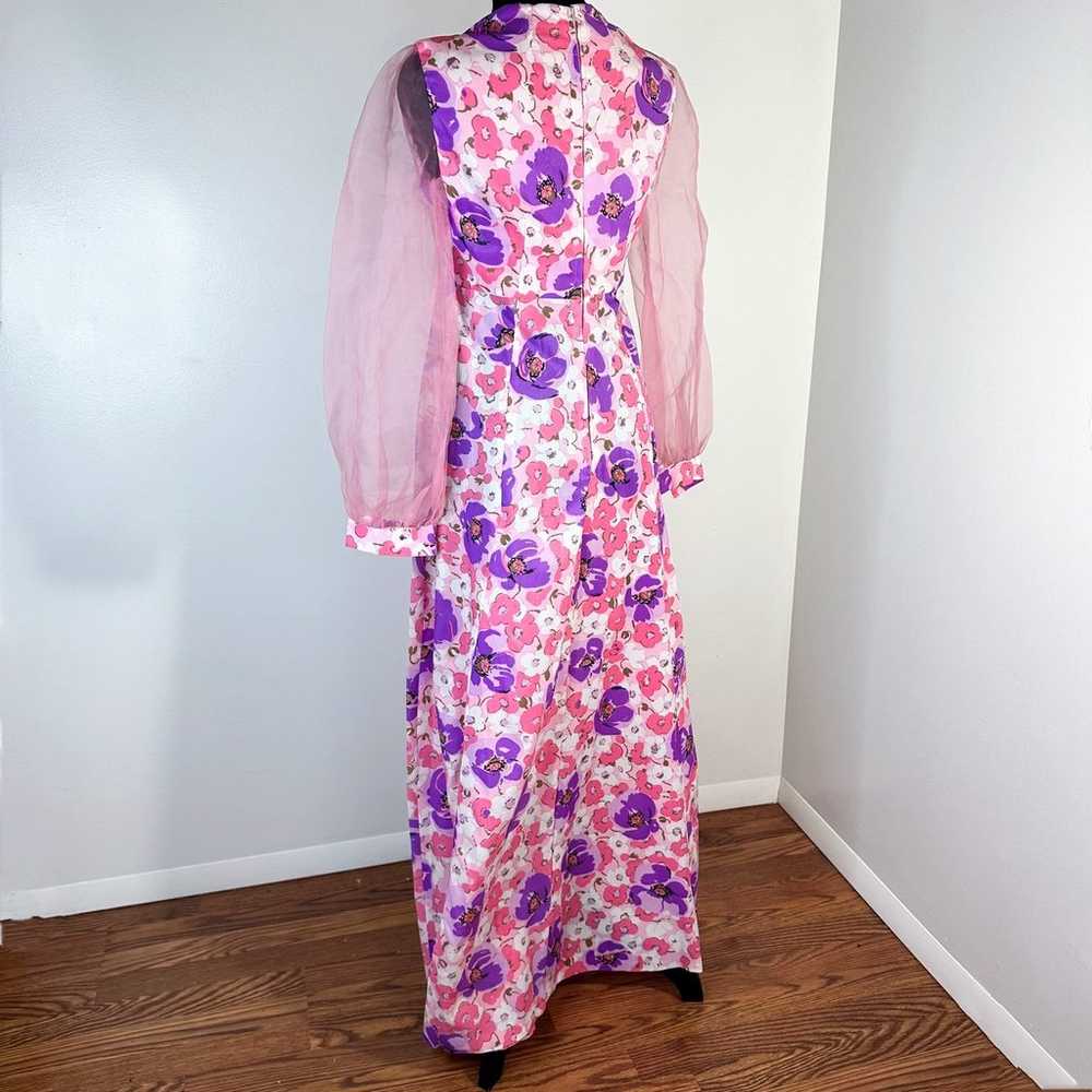 Dressvintage 1960s handmade floral dress - image 2