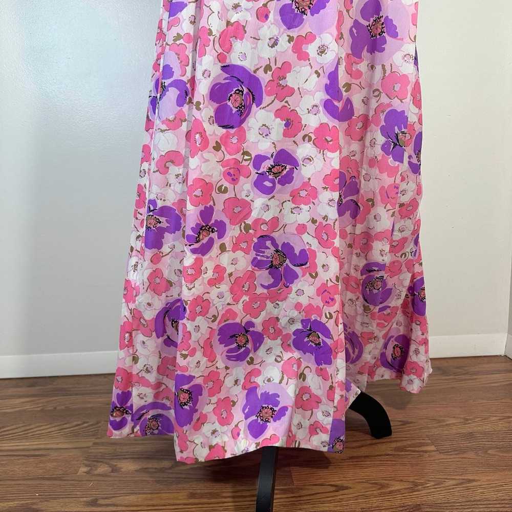 Dressvintage 1960s handmade floral dress - image 4