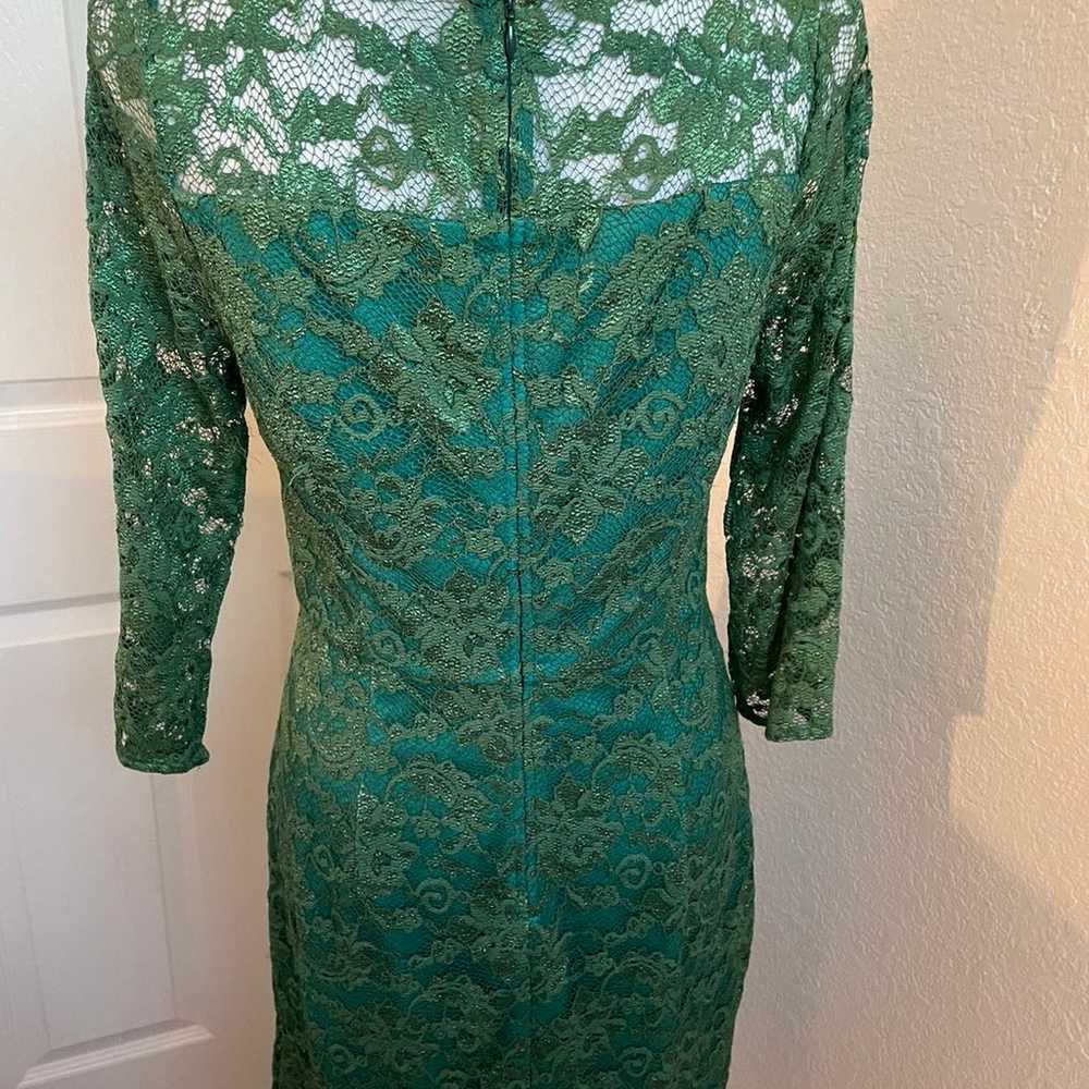 Green lace holiday dress by Liza Luxe - image 3