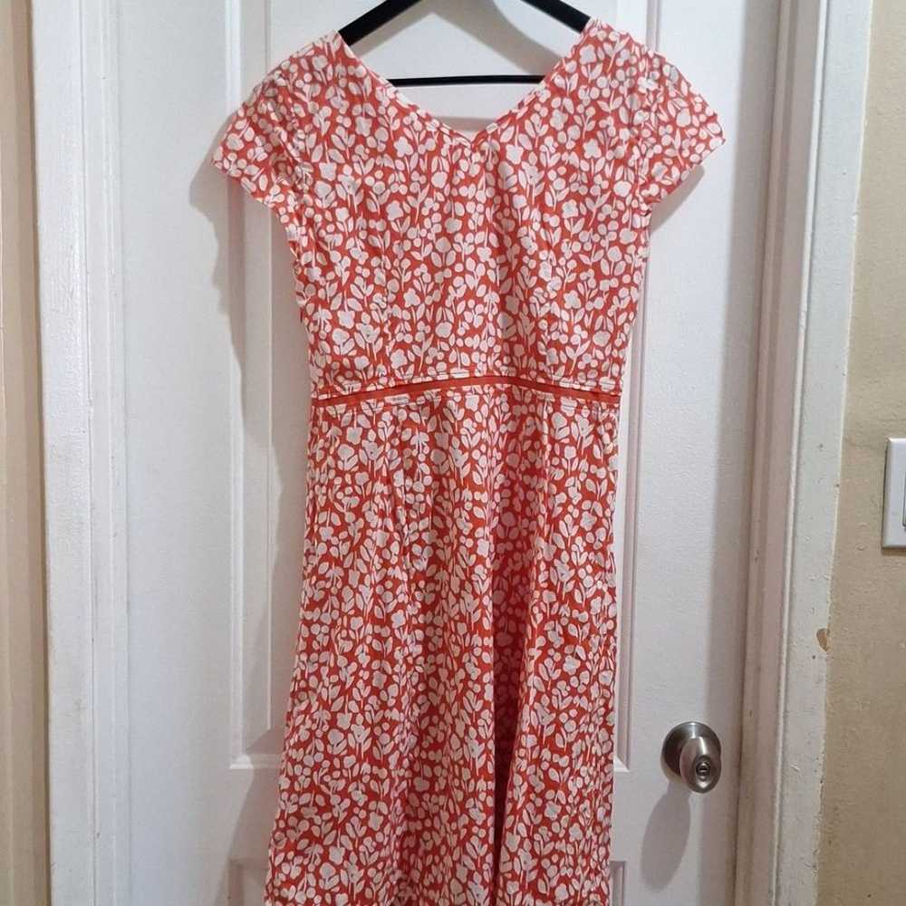 Boden dress women's size 8 Knee length red floral… - image 10