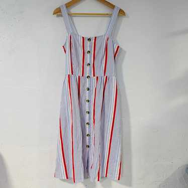 Tommy Hilfiger Light Blue and Red Striped Fit and 