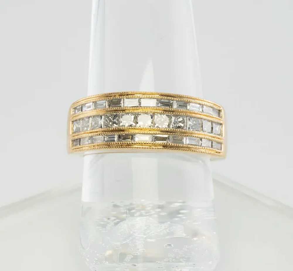 Natural Diamond Ring 14K Gold Band 1.20 TDW Estate - image 10