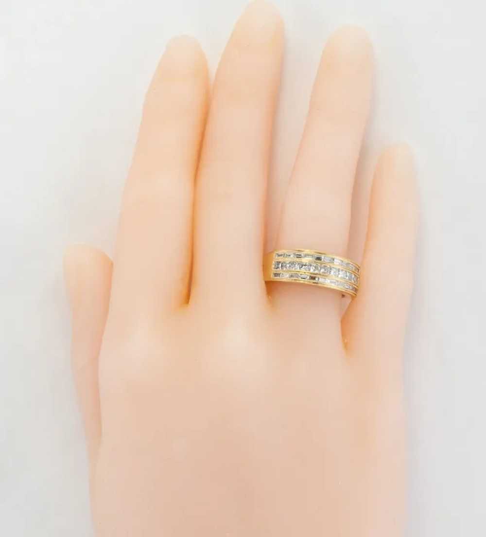 Natural Diamond Ring 14K Gold Band 1.20 TDW Estate - image 11