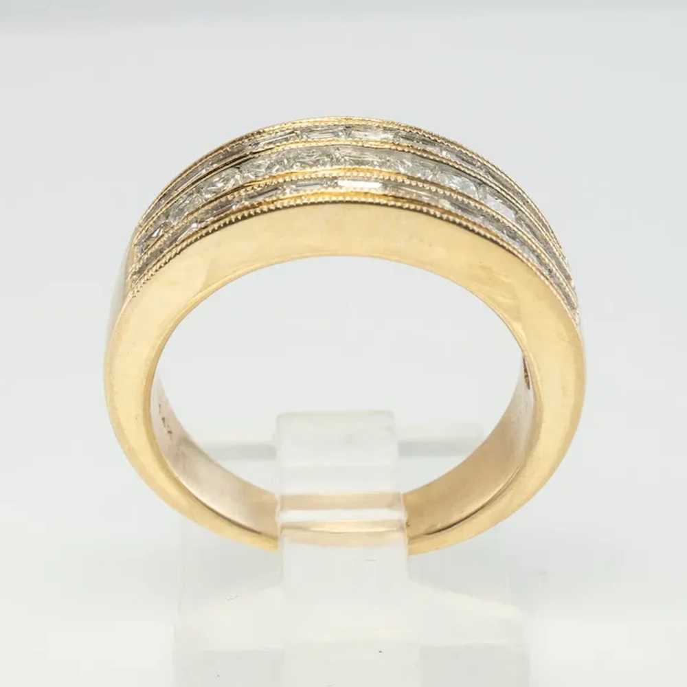 Natural Diamond Ring 14K Gold Band 1.20 TDW Estate - image 8