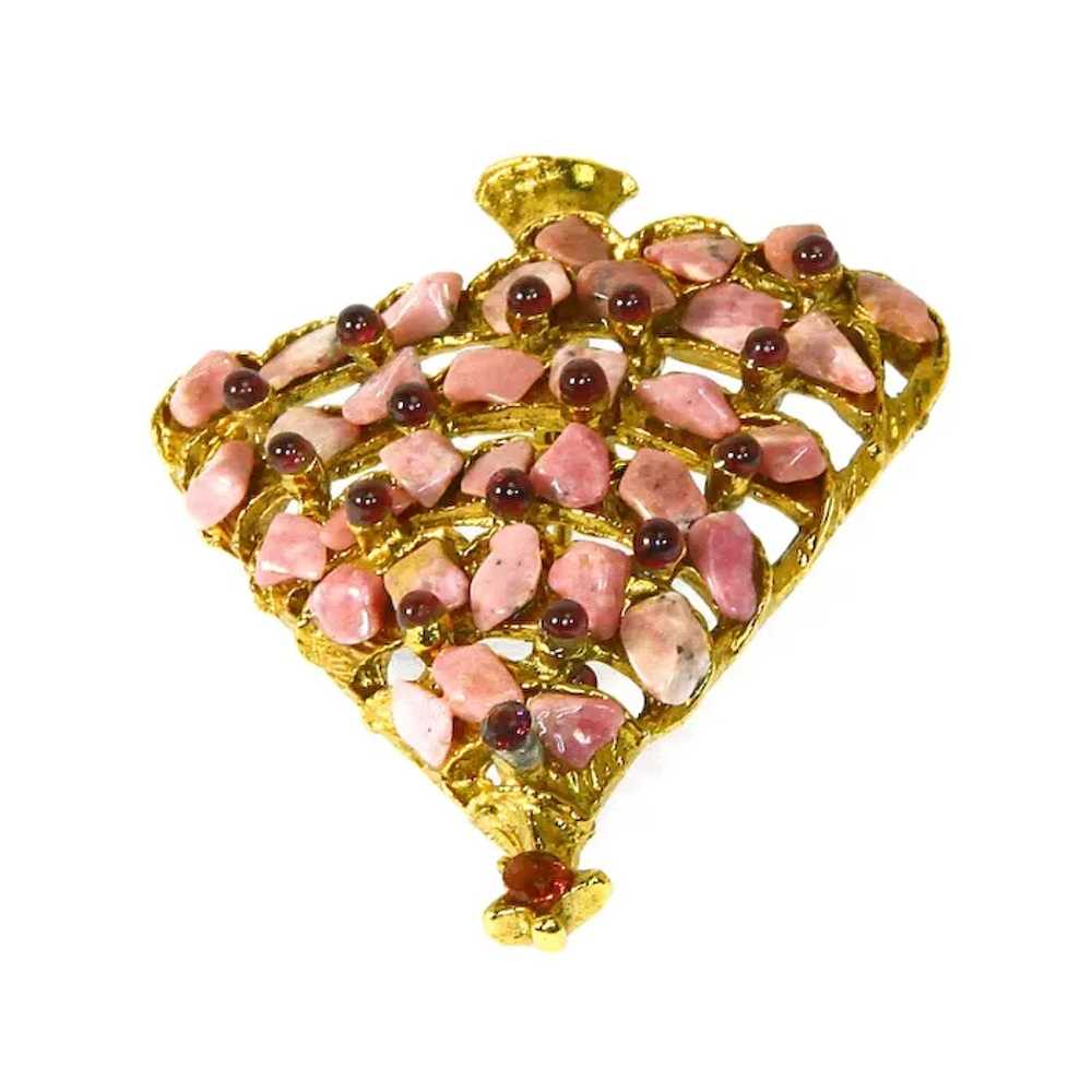 Swoboda Christmas Tree Brooch – Rhodochrosite and… - image 3