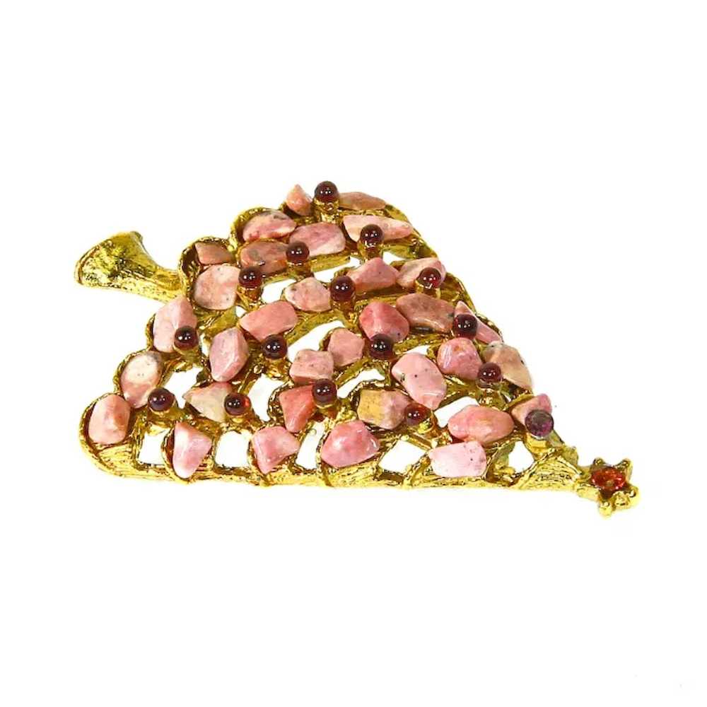 Swoboda Christmas Tree Brooch – Rhodochrosite and… - image 4