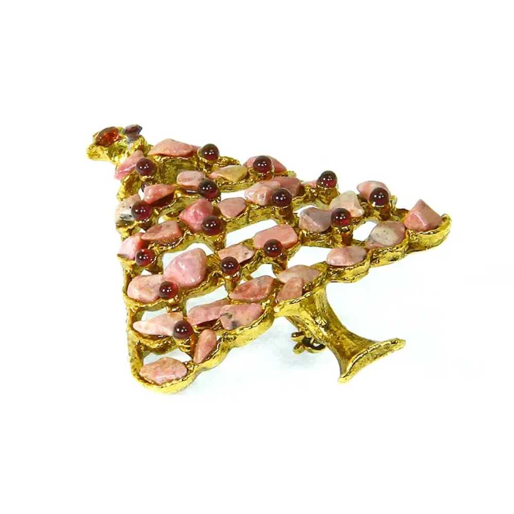 Swoboda Christmas Tree Brooch – Rhodochrosite and… - image 5