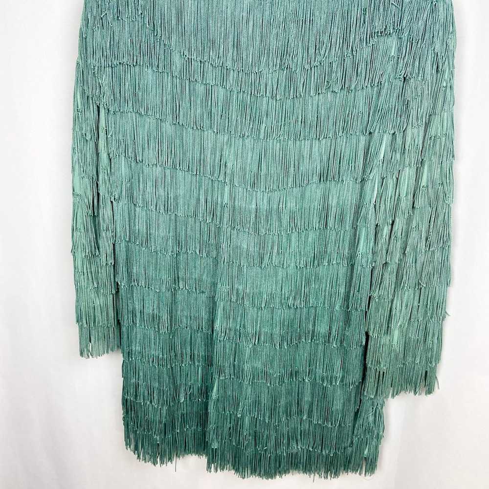 Vintage Nightworks Fringe Tunic Plus Size 18W Aqu… - image 4