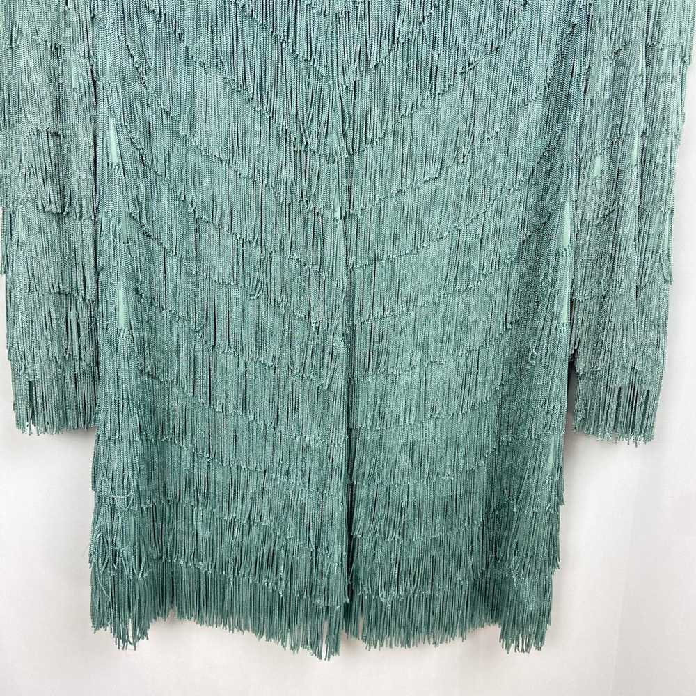 Vintage Nightworks Fringe Tunic Plus Size 18W Aqu… - image 9