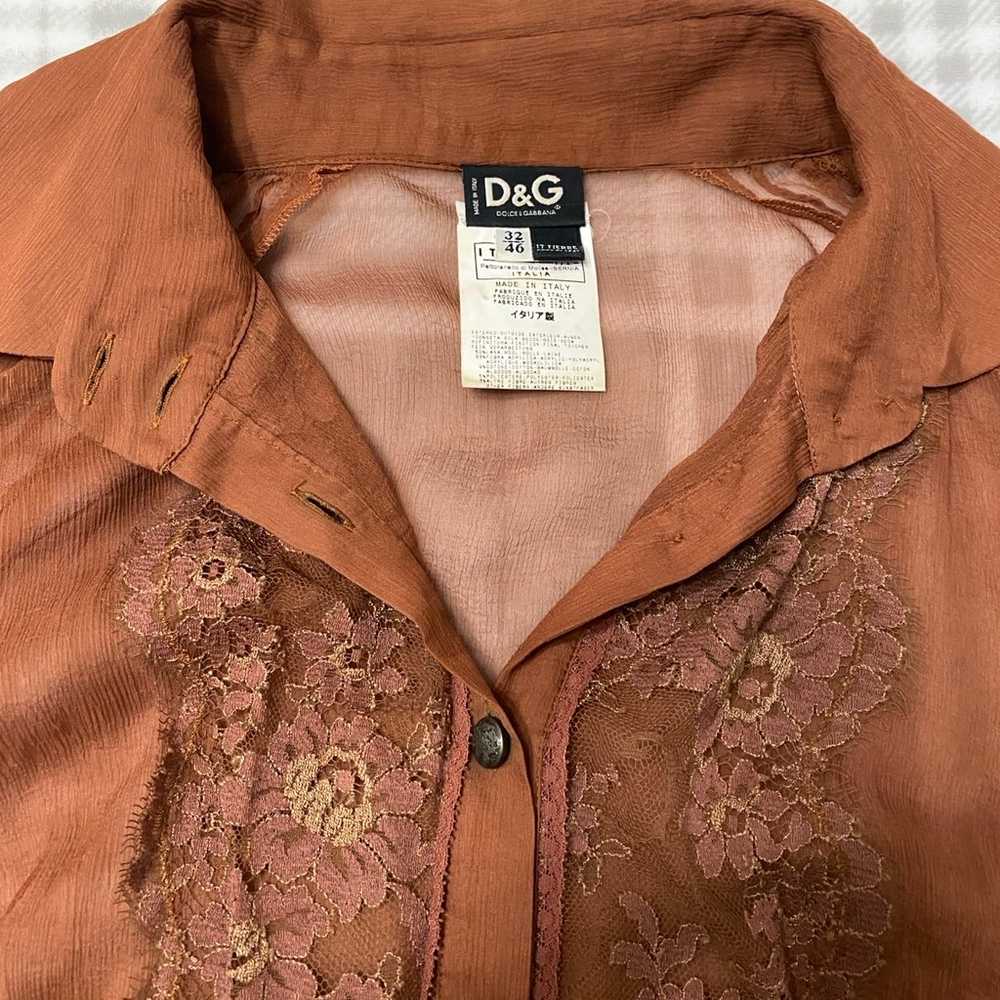 Authentic  Vintage Dolce & Gabbana Sheer Blouse - image 2