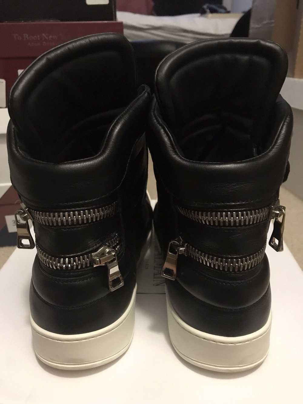 Balmain BALMAIN High Top Leather Sneakers Black S… - image 3