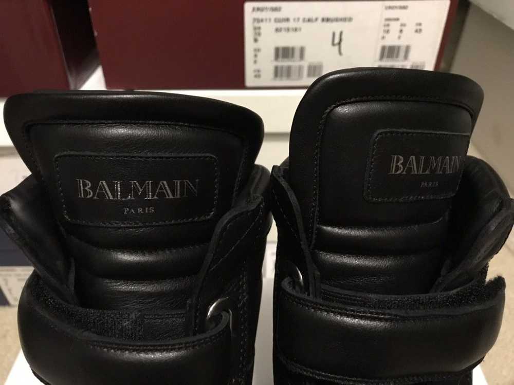 Balmain BALMAIN High Top Leather Sneakers Black S… - image 5