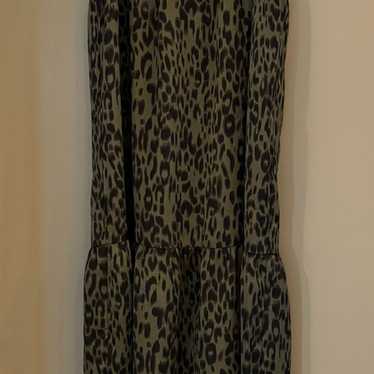 Lovestitch Olive Green and Black Cheetah Maxi Dre… - image 1