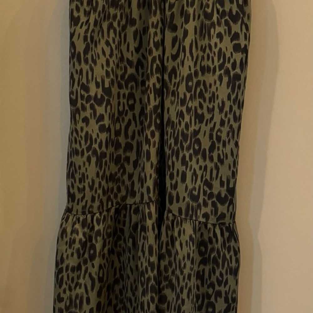 Lovestitch Olive Green and Black Cheetah Maxi Dre… - image 4